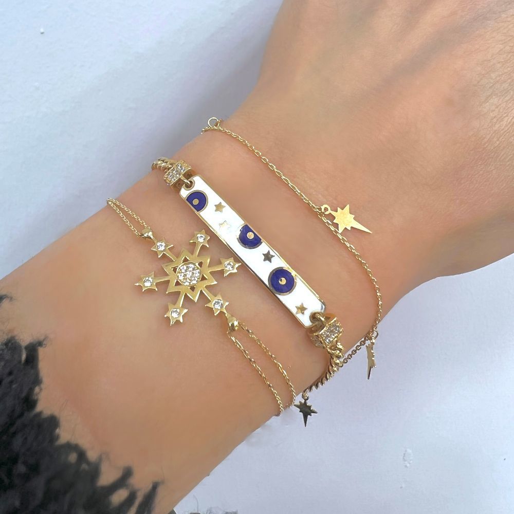 Nazar Boncuk ve Yıldız Mineli Bileklik