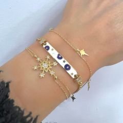 Nazar Boncuk ve Yıldız Mineli Bileklik