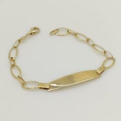 Oval Halka Zincirli Bebek Künyesi
