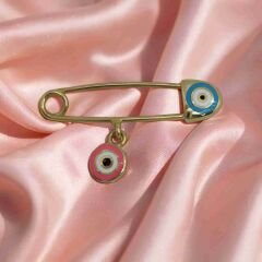 Nazar Boncuklu Bebek Yaka İğnesi - KLU0620