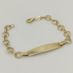 Yuvarlak Halka Zincirli Bebek Künyesi