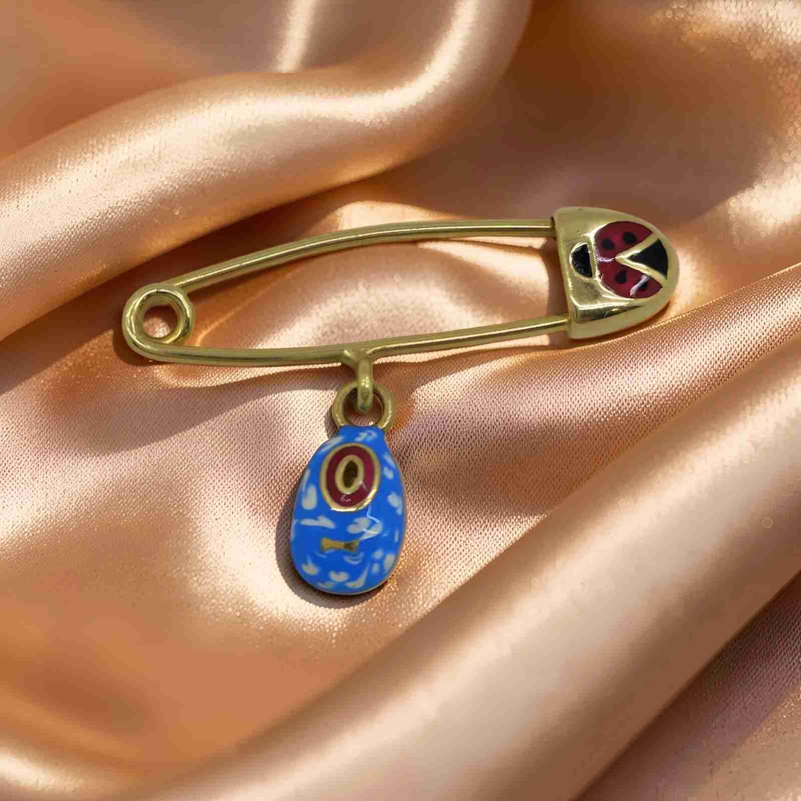 Nazar Boncuklu Bebek Yaka İğnesi - KLU0622