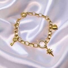 Charmlı Taşlı Halka Bileklik - BLK0843