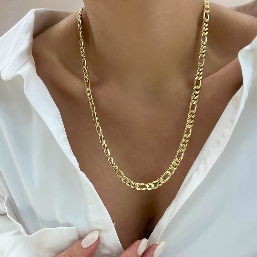 Figaro Altın Zincir Kalın – 55 cm