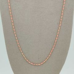 Renkli Boncuklu İnce Kolye – Pembe