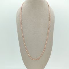 Renkli Boncuklu İnce Kolye – Pembe