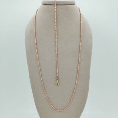 Renkli Boncuklu İnce Kolye – Pembe