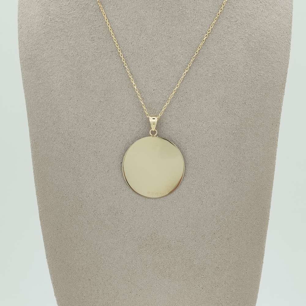 Yuvarlak Plaka Madalyon Kolye Ucu - Orta Boy