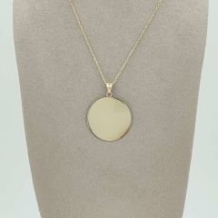 Yuvarlak Plaka Madalyon Kolye Ucu - Orta Boy