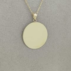 Yuvarlak Plaka Madalyon Kolye Ucu - Orta Boy