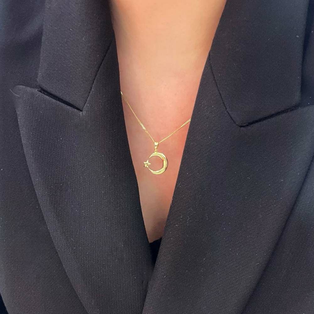 Ay Yıldız Kolye Ucu – Orta Boy