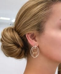 Taşlı Çoklu Halka Küpe - KP01016