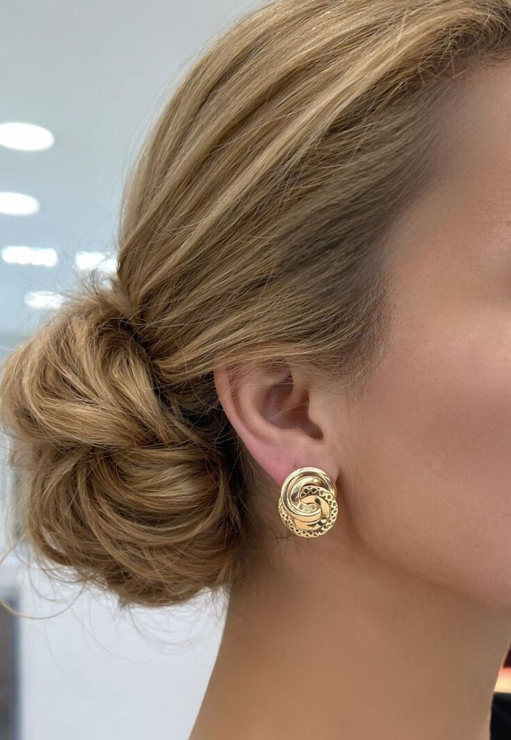 İç İçe Geçmiş Halka Küpe - KP01013