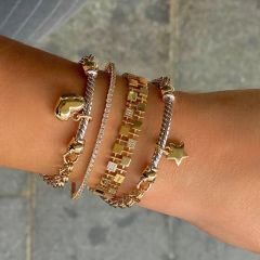 Karışık Zincirli Yıldızlı Bileklik – BLK0701