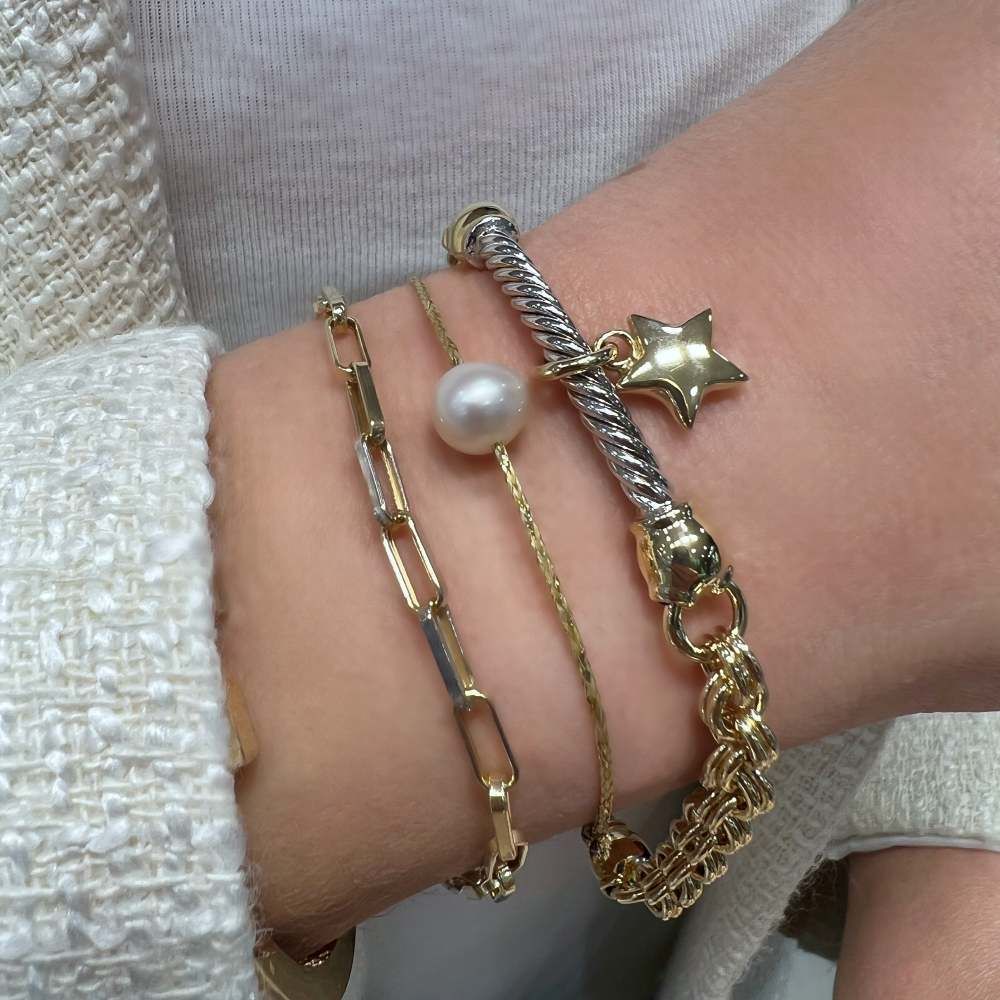 Karışık Zincirli Yıldızlı Bileklik – BLK0701