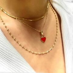 Turuncu Kalp Kilit Kolye Ucu – KLU0364