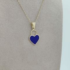 Mor Kalp Kilit Kolye Ucu – KLU0362