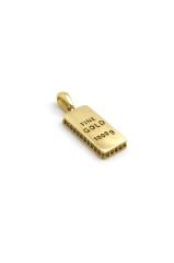 Taşlı Külçe Altın Kolye Ucu - KLU0486