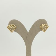 Taşlı Pırlanta Figür Küpe - KP00639