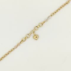 Karışık Zincirli Kalp Sallantılı Bileklik – BLK0625