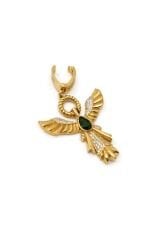 Altın Taşlı Anka Kuşu Kolye Ucu - KLU0560