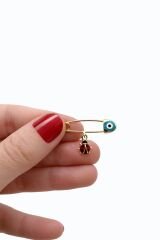 Altın Uğur Böceği Bebek Yaka İğnesi - KLU0538