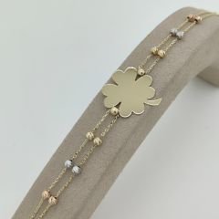 Yonca Figürlü Dorika Toplu İnce Bileklik – BLK0694