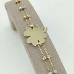 Yonca Figürlü Dorika Toplu İnce Bileklik – BLK0694