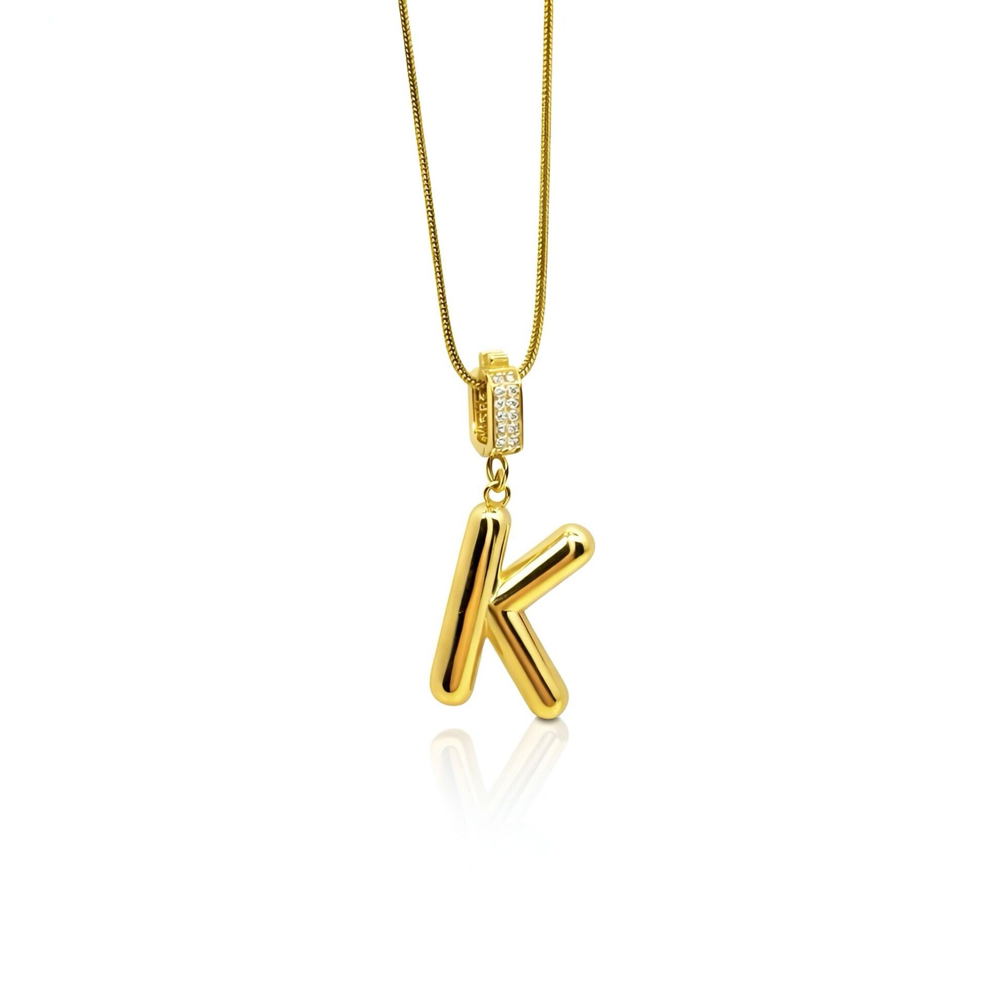 K Harfi Charm Kolye Ucu - KLU0609