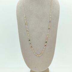 Renkli Yuvarlak Taşlı Kolye – KLY0871