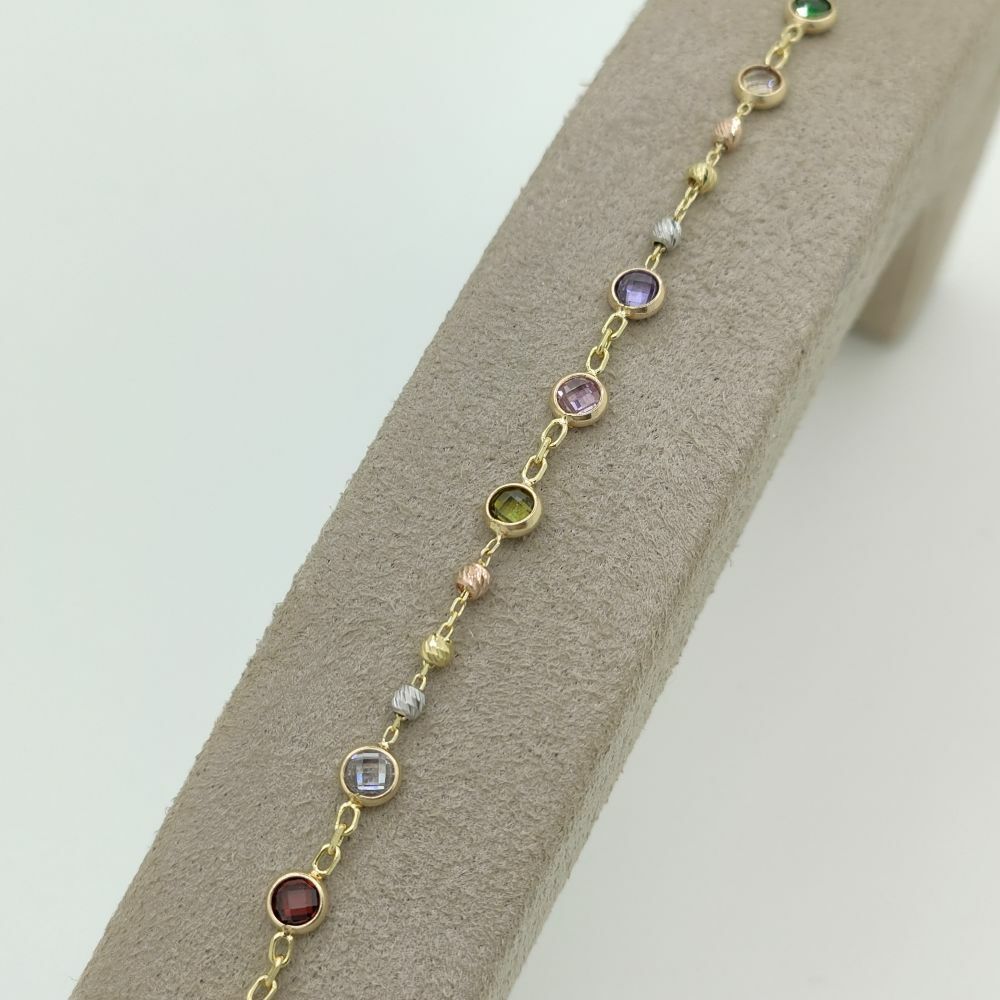 Renkli Yuvarlak Taşlı Bileklik – BLK0698