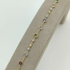 Renkli Yuvarlak Taşlı Bileklik – BLK0698