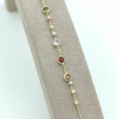 Renkli Yuvarlak Taşlı Bileklik – BLK0698