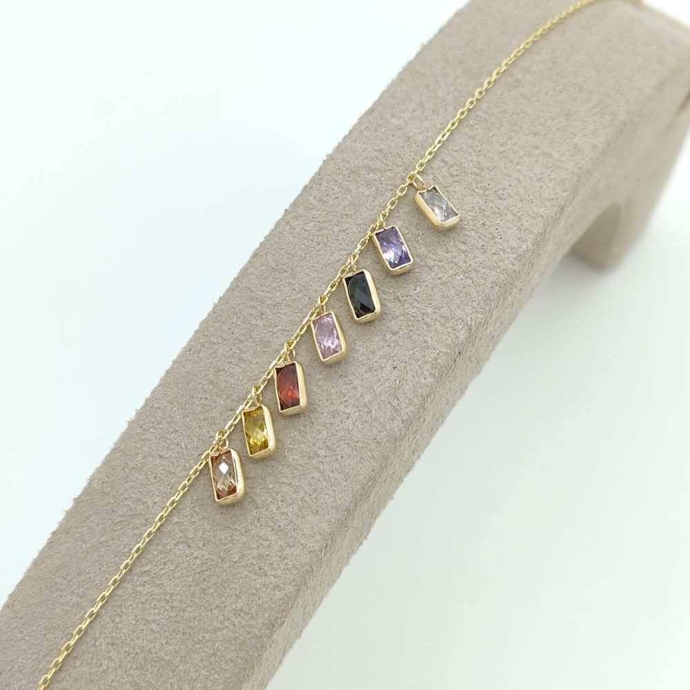 Renkli Zümrüt Kesim Taşlı Bileklik – BLK0697