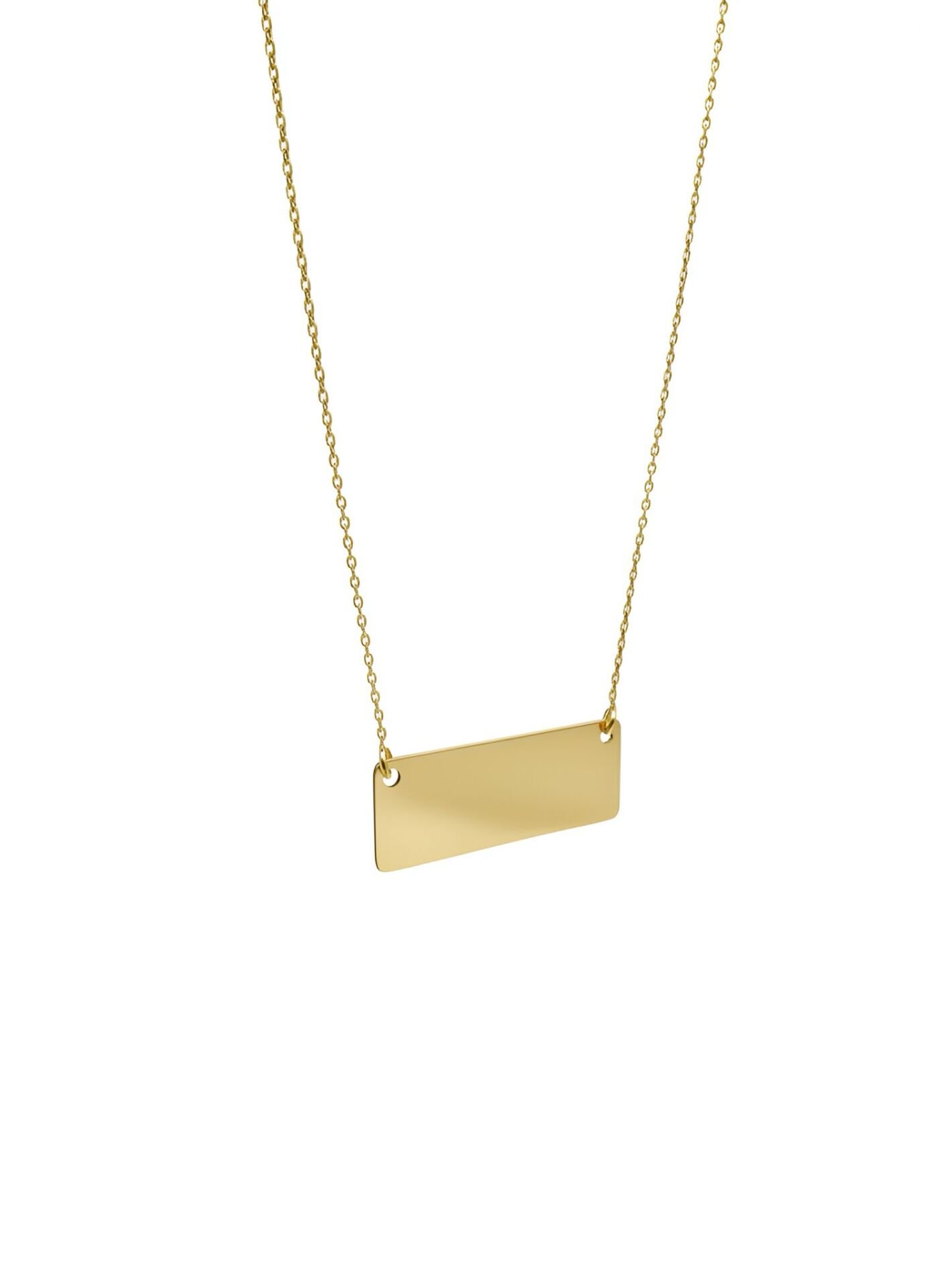 Dikdörtgen Plaka Kolye - KLY0945