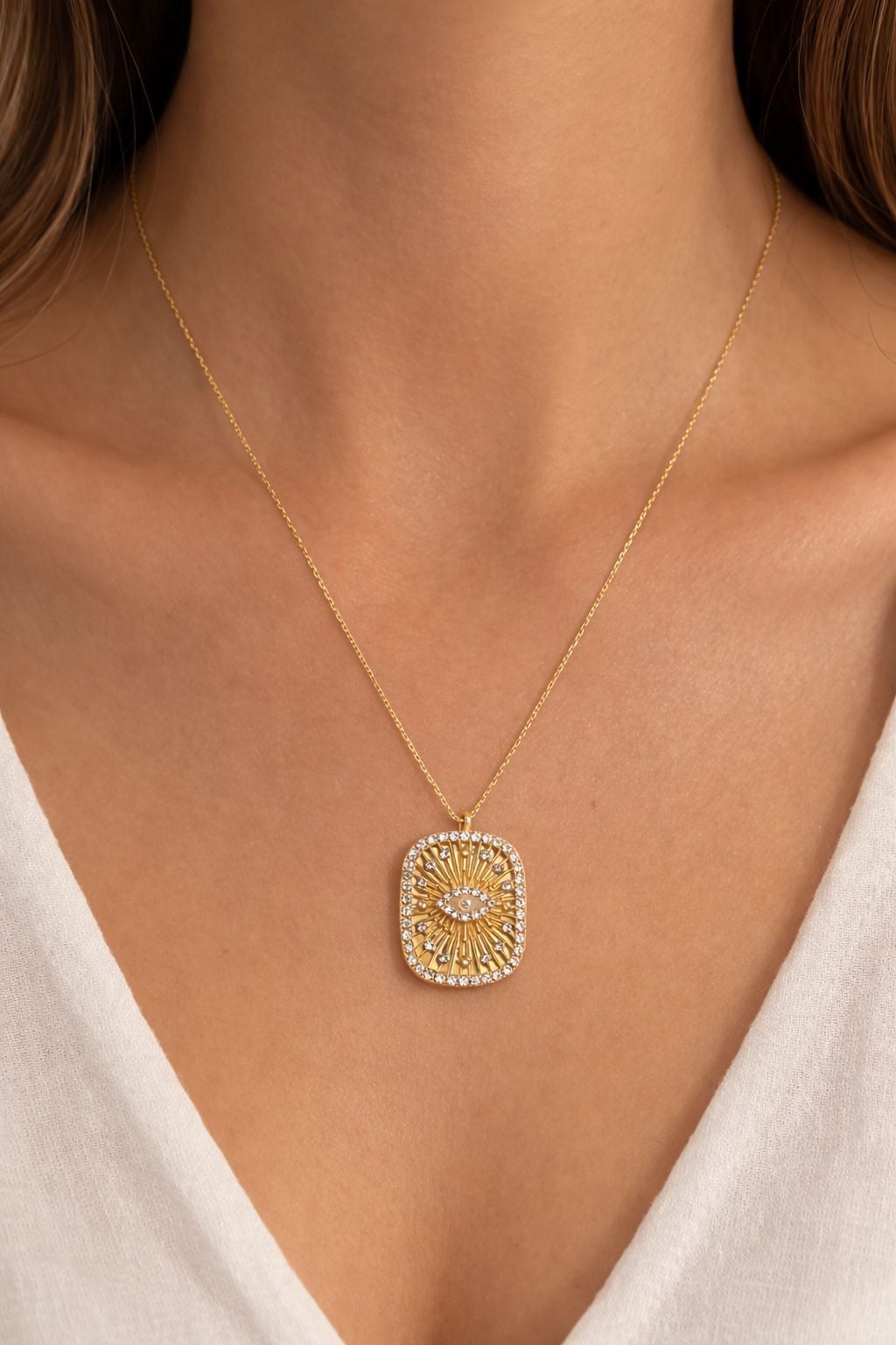 Taşlı Göz Kolye - KLY1031