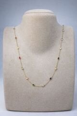 Renkli Çoklu Taşlı Kolye - KLY1005