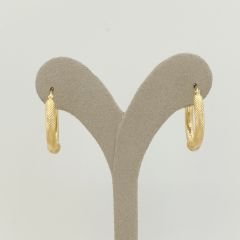 İşlemeli İtalyan Halka Küpe - KP00680