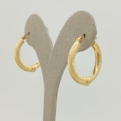 İşlemeli İtalyan Halka Küpe - KP00680