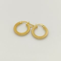 İşlemeli İtalyan Halka Küpe - KP00681