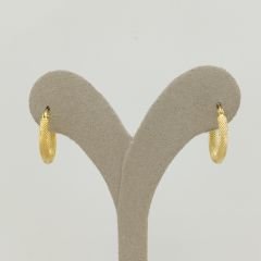 İşlemeli İtalyan Halka Küpe - KP00681