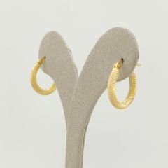 İşlemeli İtalyan Halka Küpe - KP00681