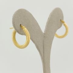 İşlemeli İtalyan Halka Küpe - KP00679