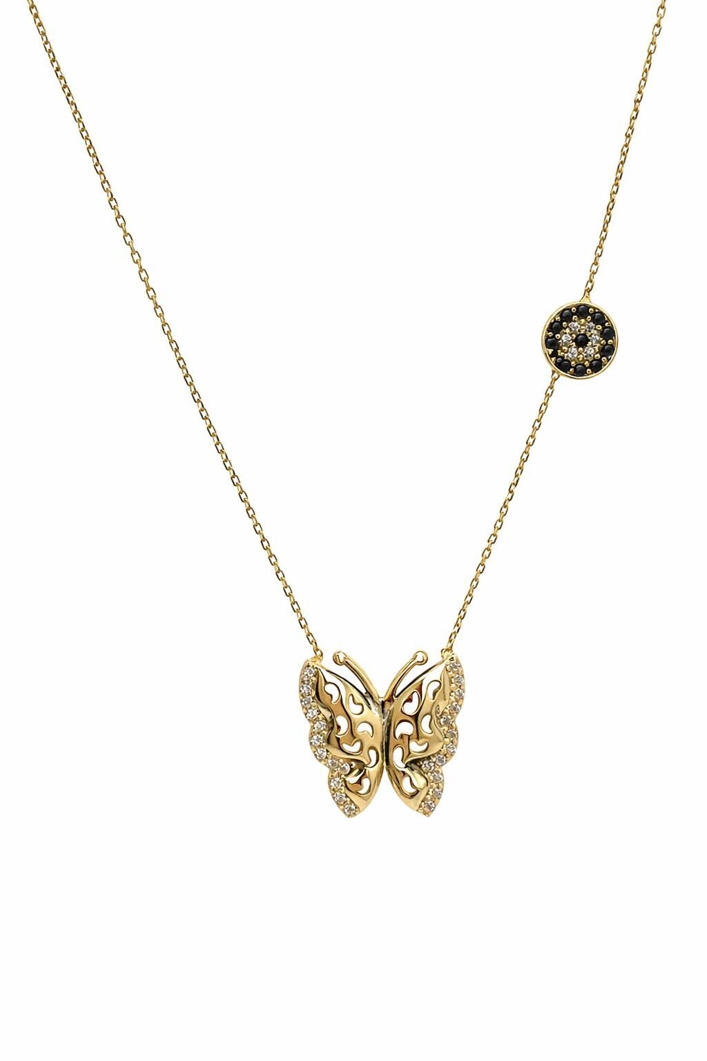 Nazar Boncuklu Kelebek Kolye - KLY0828