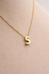 Altın S Harfi Kolye - KLY0917