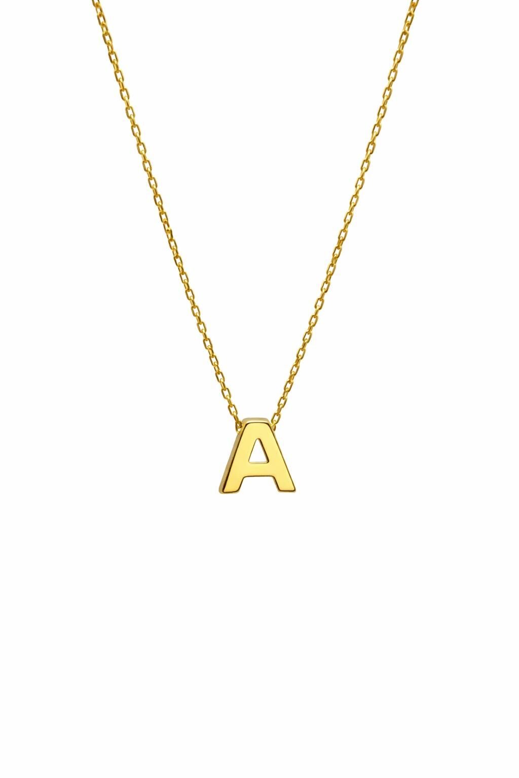 Altın A Harfi Kolye - KLY0957