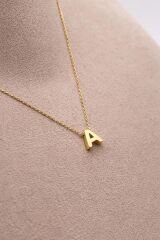 Altın A Harfi Kolye - KLY0957