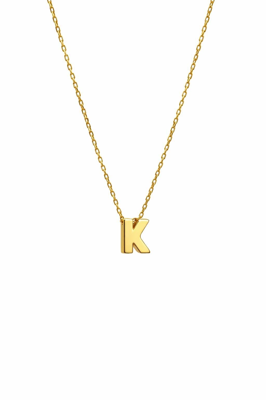 Altın K Harfi Kolye - KLY0919