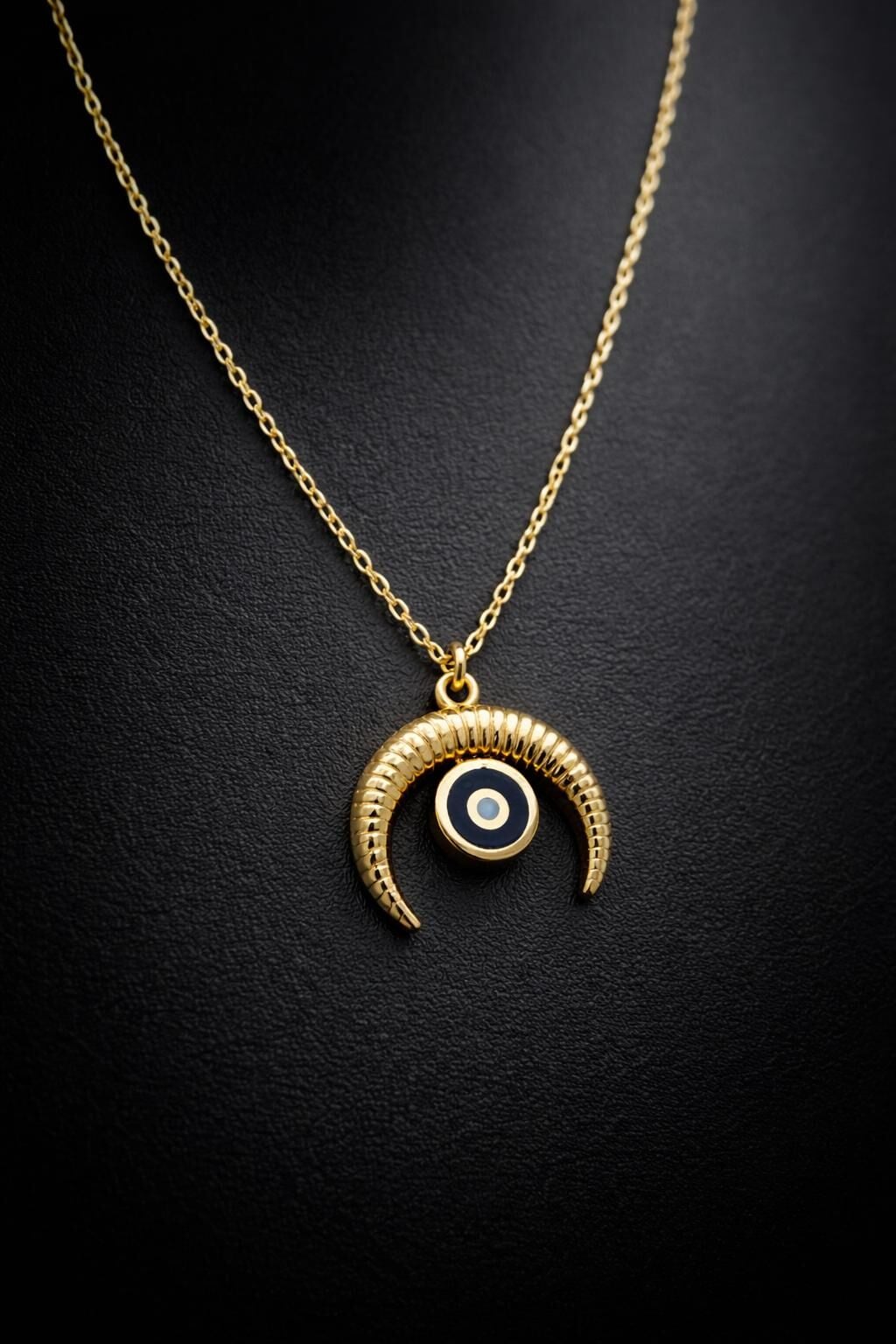 Nazar Boncuklu Hilal Kolye - KLY0826