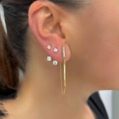 Çift Tektaş Küpe - KP00701